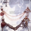 Corocraft Knight & Bleeding Heart Chatelaine A Katz Figural Pin Brooch Set