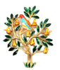 Trifari Partridge Pear Tree Vintage Figural Pin Brooch