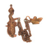 Art Deco Genie & Magic Lamp Chatelaine Vintage Figural Pin Brooch Set