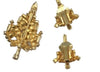 Warner Classic Christmas Candle Tree Vintage Figural Pin & Earrings Set