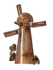 Longcraft Copper & Enamel Windmill Vintage Enamel Pin Brooch - 1930s