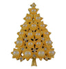 Graziano Pearl & Rhinestone Christmas Tree Pin Brooch