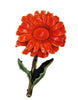 Har Gerbera Daisy Floral Flower Vintage Costume Figural Pin Brooch
