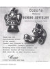 Coro Dumbo Walt Disney Circus WDP Pedestal Vintage Fur Clip Figural - 40s