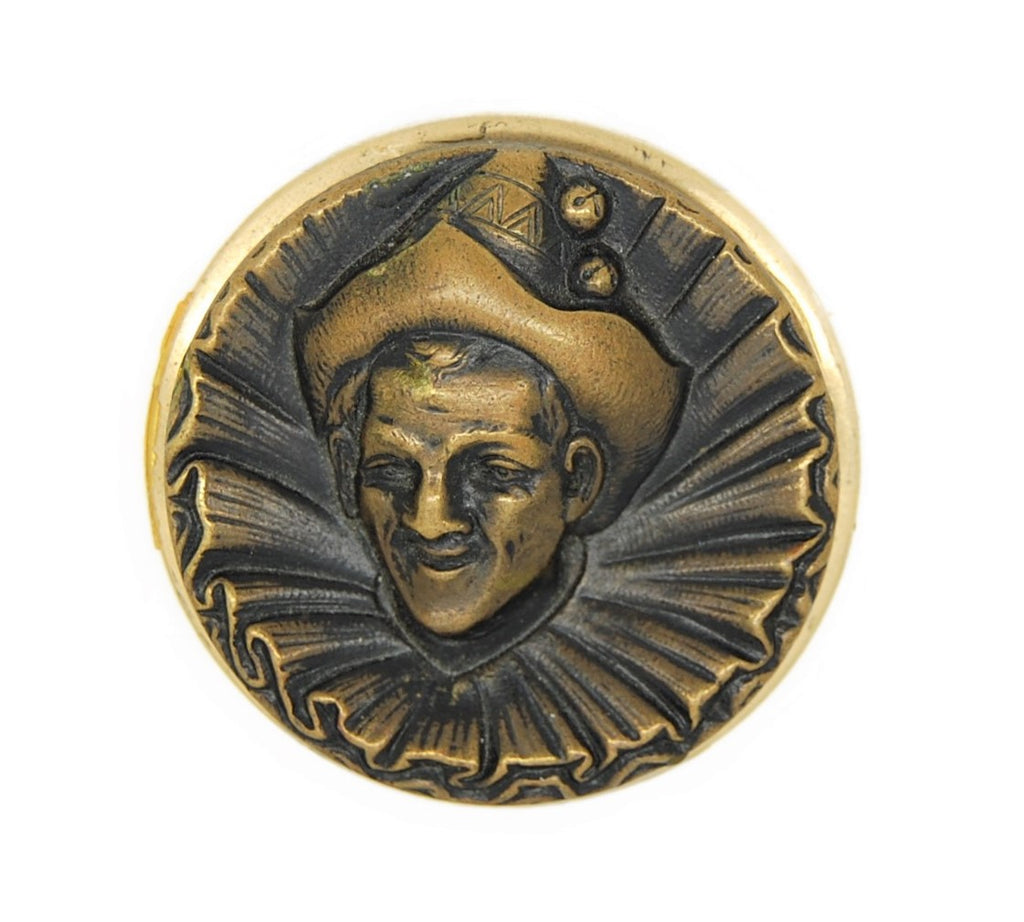 Depose Paris Pierrot Pedrolino Dimensional Figural Vintage Pin Brooch