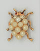 Crown Trifari Alfred Philippe Beetle Pearl Park Avenue Figural Pin Brooch