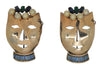 Beautiful Sterling Theatrical Masks Chatelaine Vintage Figurals Brooch Set