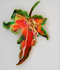 Carnegie Bee Fall Maple Leaf Big Vintage Figural Pin Brooch - 1950s