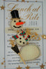 LATR Lunch at the Ritz Frosty Snowman Vintage Figural Brooch Pin - Mint