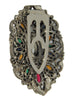 Art Deco Colorful Filigree Dress Clip Vintage Pin Brooch