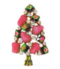 Mylu Christmas Bubble Gum Watermelon Rivoli Tree Vintage Brooch - Mint