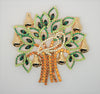 Kirks Folly Massive Christmas Partridge Pear Tree Vintage Figural Pin Brooch