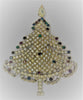 Carnegie Rhinestone Garland Holiday Christmas Tree Figural Pin Brooch