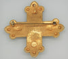 Accessocraft Art Glass Jeweled Maltese Cross Vintage Figural Costume Pin Brooch