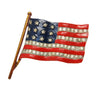 Trifari A Philippe Patriotic USA American Flag WW2 Vintage Figural Pin Brooch