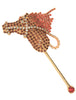 Bauer Hobby Horse Pave Rhinestones Vintage Costume Figural Pin Brooch