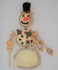 LATR Lunch at the Ritz Frosty Snowman Vintage Figural Brooch Pin - Mint