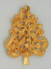 Van Dell Emerald Holly Christmas Tree Vintage Figural Costume Brooch