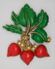 Fred Grey Radish Bunch USA Vintage Figural Pin Brooch