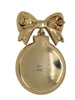 Liz Claiborne Christmas Burgundy Gold Ornament Vintage Figural Brooch