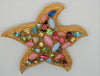 ART Pastel Starfish Sealife Moonstone Vintage Costume Figural Pin Brooch - 1950s