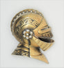 Reja Gladiator Helmet Moveable Visor Fur Clip Vintage Figural Pin Brooch