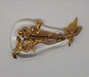 Tancer II Partridge Pear Lucite Vintage Figural Pin Brooch