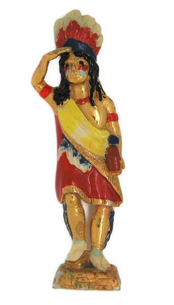 Bauman Massa Cigar Store American Indian Vintage Figural Pin Brooch
