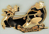 Swarovski Christmas Sleigh & Reindeer Retired Limited Edition Figural Brooch RARE