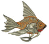 Huge Aircraft Aluminum WW2 Finned Goldfish Vintage Figural Pin Brooch