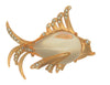 Staret Lucite Belly Gold Tone Plate Finned Fish Vintage Figural Pin Brooch