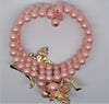 Coro Katz Pale Pink Pearl Grapes Vintage Figural Wrap Bracelet