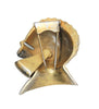 Reja Gladiator Helmet Moveable Visor Fur Clip Vintage Figural Pin Brooch