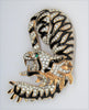 Attwood & Sawyer A&S Mystical Beast Dragon Griffin Tiger Vintage Figural Pin Brooch