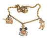 Coro Dumbo Walt Disney Clown Baby Giraffe Enamel Gold Tone Necklace