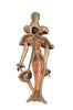 Reja Sterling Vermeil Lady with Parasol High-End Vintage Figural Pin Brooch