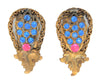 Art Deco Floral Dress Clips Rhinestone Vintage Figural Pin Brooch Set