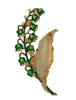 Trifari Enameled Lily of the Valley Jelly Belly Vintage Figural Brooch - Restrike