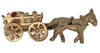 Longcraft Burro Donkey Wagon Pearls Vintage Figural Pin Brooch