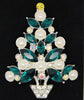 Avon Christmas Tree Green Navette & Pearls 2011 Edition Pin Brooch - Mint