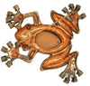 Trifari Jelly Belly Copperized Frog Vintage Figural Pin Brooch