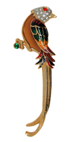 Premier Design Jelly Belly Fanciful Bird Parrot Vintage Figural Brooch