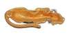 KJL Leopard Rhinestone Bow Black & Tan Enamel Vintage Figural Pin Brooch