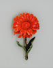 Har Gerbera Daisy Floral Flower Vintage Costume Figural Pin Brooch