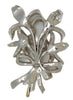 Eisenberg Ice Rhodium & Gold Plate Floral Pearls Vintage Figural Brooch