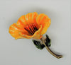 HAR Poppy Floral Flower Vintage Costume Figural Pin Brooch