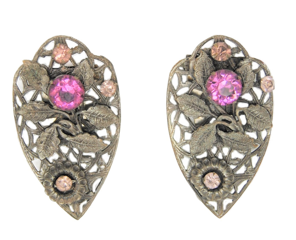 Art Deco Dress Clips Amethyst Stones Floral Vintage Figural Pin Brooch – Mink Road Vintage Jewelry, Spheres & Gemstones