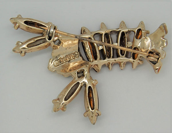 Ruby Dodds Dodds Ruby Red Milk Glass Lobster Vintage Figural Costume Brooch – Mink ...
