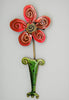 JJ Floral Fantasy Dr. Suess Flower Vintage Costume Figural Pin Brooch