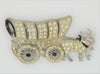 Oxen Conestoga Pioneer Wagon Little Nemo Moveable Vintage Figural Brooch